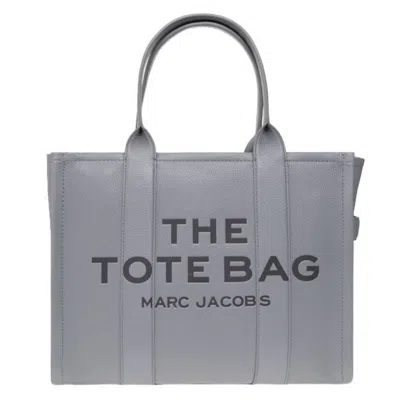 Marc Jacobs Gray 'the Leather Large' Tote In Grey