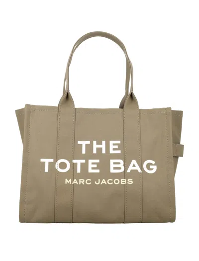 Marc Jacobs The Large Canvas Tote Bag In Slate Green