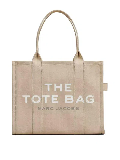 Marc Jacobs Beige Canvas Large Tote Bag In Neutral