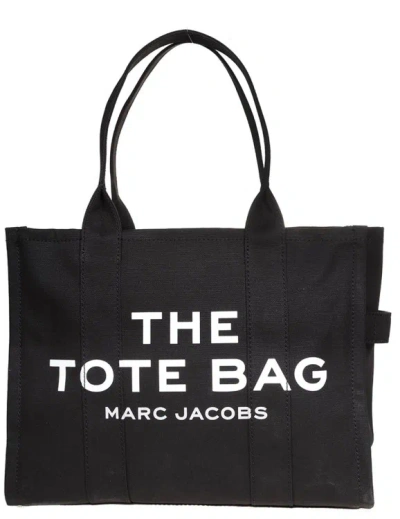 MARC JACOBS MARC JACOBS THE LARGE TOTE IN BLACK FABRIC