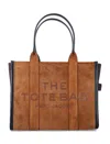 Marc Jacobs The Large Tote Suede In Brown