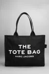 Marc Jacobs Shopper The Large Black Canvas Tote In Black