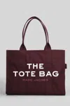 Marc Jacobs The Large Tote Tote In Bordeaux Cotton In Burgundy
