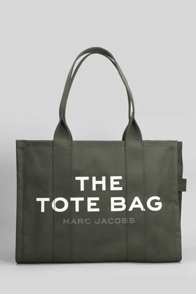 Marc Jacobs The Large Tote Tote In Green Cotton