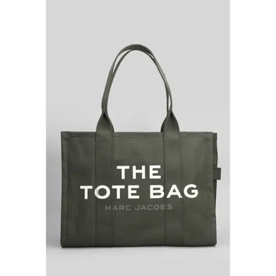 Marc Jacobs The Large Tote Tote In Green Cotton
