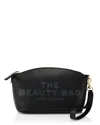 Shop Marc Jacobs The Leather Beauty Bag In Black/gold
