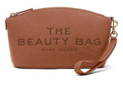 Marc Jacobs The Leather Beauty Bag Cosmetic Case Argan Oil: One Size In Brown