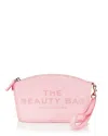 Marc Jacobs The Leather Beauty Bag In Ribbon Pink/nickel