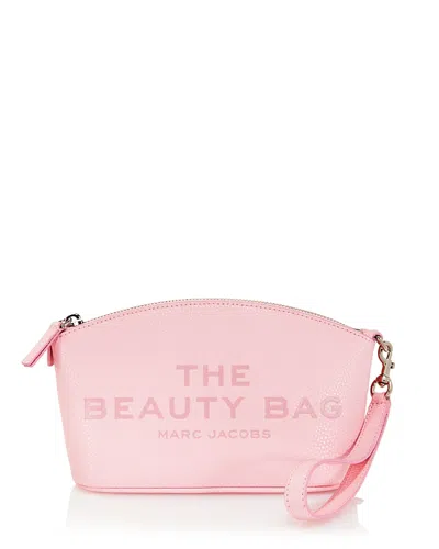Marc Jacobs The Leather Beauty Bag In Ribbon Pink/nickel