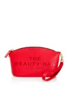 Marc Jacobs The Leather Beauty Bag In True Red/gold
