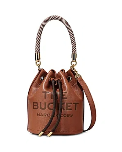 Marc Jacobs The Bucket Leather Bucket Bag In Argan Oil/gold