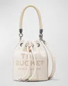Marc Jacobs The Leather Bucket Bag In Cotton/silver