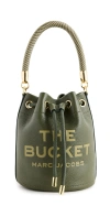 MARC JACOBS THE LEATHER BUCKET BAG FOREST
