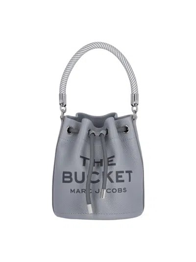 Marc Jacobs The Leather Bucket Bag In Grey