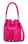 Marc Jacobs The Leather Mini Bucket Bag In Pink