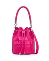 Marc Jacobs Pink 'the Leather Bucket' Bag In Hot Pink/nickel