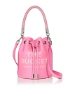 Marc Jacobs The Leather Bucket Bag In Petal Pink/nickel