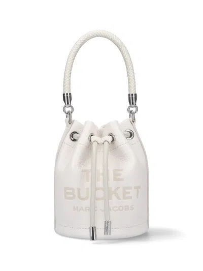 Marc Jacobs The Leather Bucket Bag In Silver