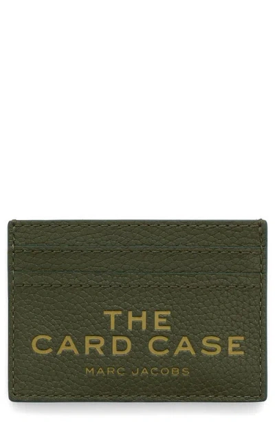 Marc Jacobs The Leather Card Case In Green