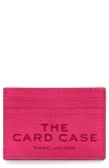 Marc Jacobs The Leather Raspberry Pink Card Case In Pink