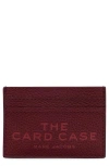 Marc Jacobs The Card Case Grained Leather Card Holder In Brown