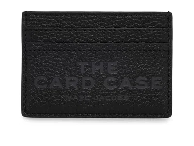 Marc Jacobs The Leather Card Case Wallet Handbags Black: One Size