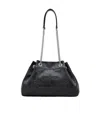 Marc Jacobs Structured Black Shoulder Bag With Drawstring Closure