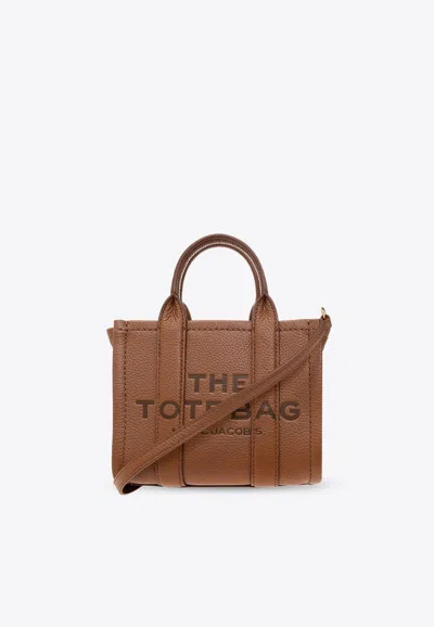 Marc Jacobs The Leather Crossbody Tote Bag In Brown