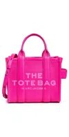 MARC JACOBS THE LEATHER CROSSBODY TOTE BAG HOT PINK