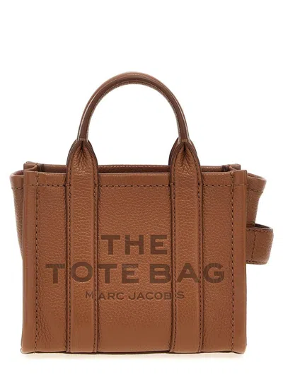 Marc Jacobs The Nano Tote Leather Crossbody Bag In Argan Oil