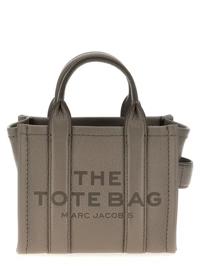 Marc Jacobs The Leather Crossbody Tote Crossbody Bags In Gray
