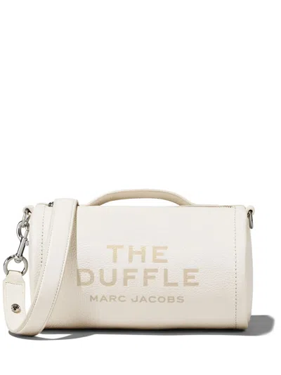 Marc Jacobs Cream Leather Duffle Bag In White