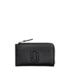 Marc Jacobs The Leather J Marc Top Zip Multi Wallet In Black