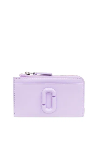 Marc Jacobs The Leather J Marc Top Zip Multi Wallet In Purple