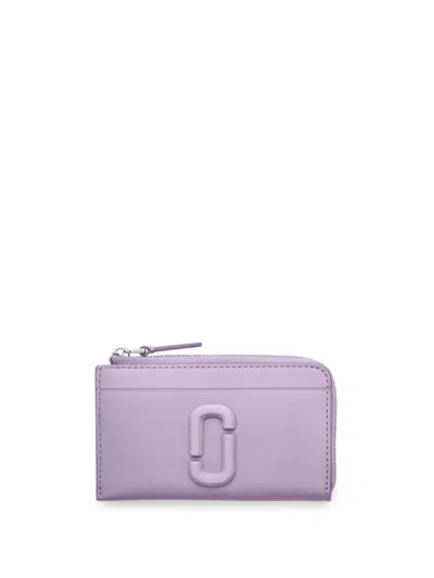 Marc Jacobs The Leather J Wallet In Purple