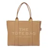Marc Jacobs The Leather Large Tote Bag In Beige