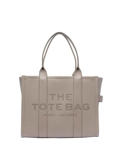 Marc Jacobs The Leather Large Tote Bag In Grey