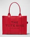 Marc Jacobs The Large Leather Tote Bag In True Red