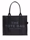 Marc Jacobs The Leather Large Black Tote Bag In Black