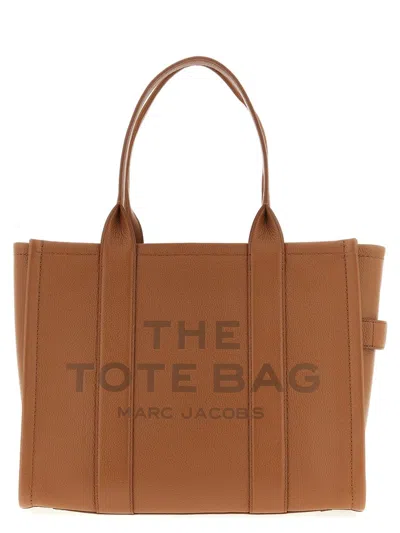 Marc Jacobs The Leather Large Tote Shopping Bag In Brown