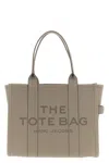 Marc Jacobs The Leather Large Tote Shopping Bag In Gray