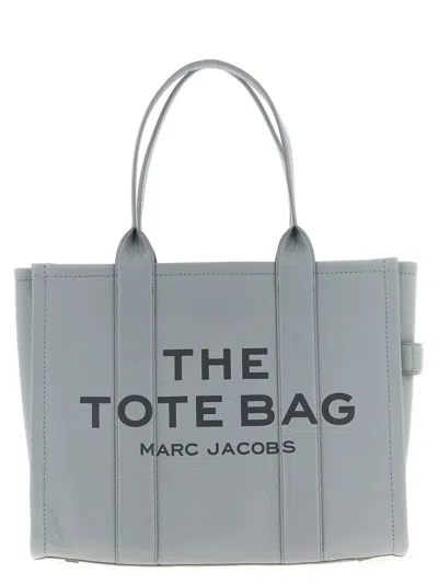 MARC JACOBS THE LEATHER LARGE TOTE TOTE BAG GRAY