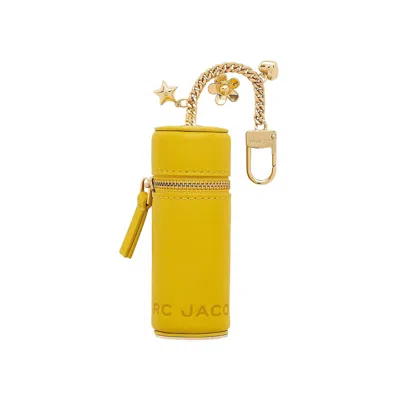 Pre-owned Marc Jacobs The Leather Lipstick Case Bag Charm 'joy Yellow' | Women's Size Onesize