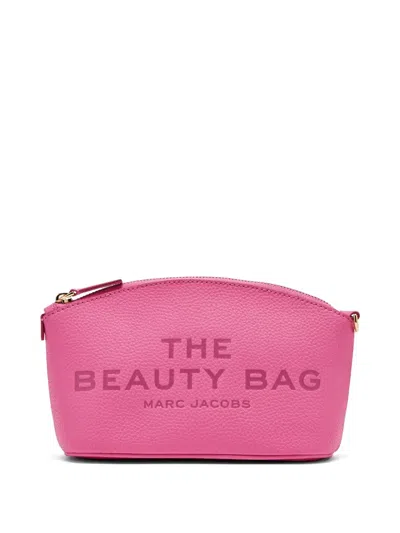Marc Jacobs The Leather Make Up Bag In Pink