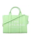 Marc Jacobs Medium Logo Leather Tote Bag In Green