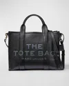Marc Jacobs The Leather Medium Tote Bag In Black