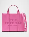 Marc Jacobs The Leather Medium Tote Bag In Lipstick Pink
