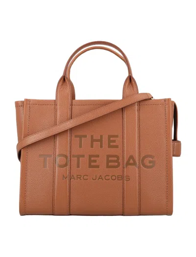 Marc Jacobs The Leather Medium Tote Bag In Brown