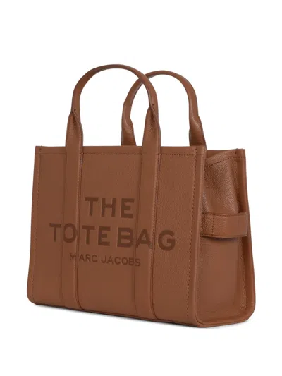 Marc Jacobs The Leather Mini Tote Argan Oil Bag In Orange