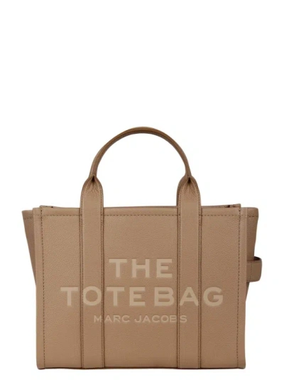 Marc Jacobs The Medium Leather Tote Bag In Beige